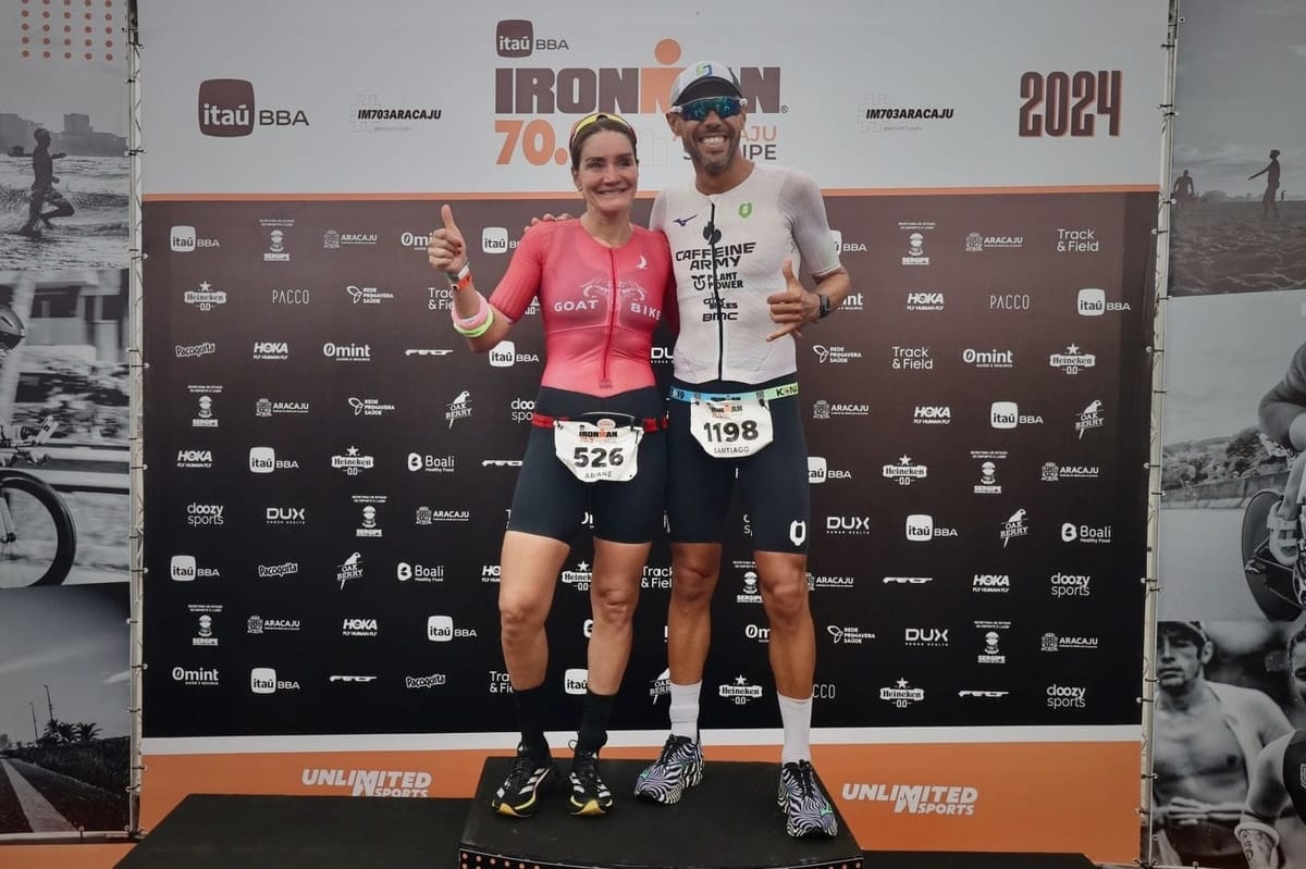 Santiago e Ariane vencem o inaugural Ironman 70.3 Aracaju